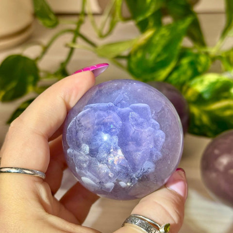 Starry Night Fluorite Sphere 55 5 - Kenna's Crystals from TikTok