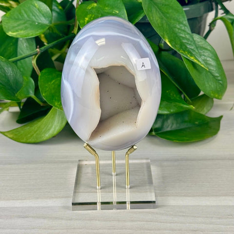 Statement Druzy Agate Egg with Stand A 1 - Kenna's Crystals from TikTok