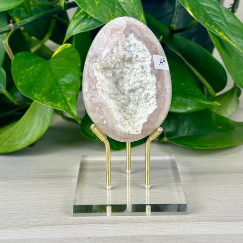Statement Druzy Agate Egg with Stand A2 27 - Kenna's Crystals from TikTok