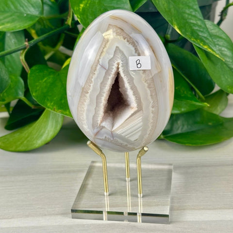 Statement Druzy Agate Egg with Stand B 2 - Kenna's Crystals from TikTok