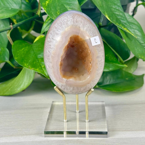 Statement Druzy Agate Egg with Stand C 3 - Kenna's Crystals from TikTok