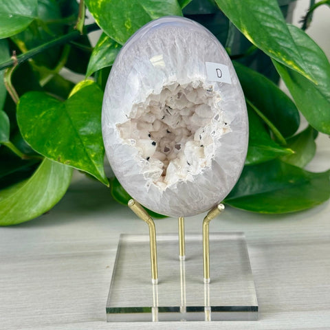 Statement Druzy Agate Egg with Stand D 4 - Kenna's Crystals from TikTok
