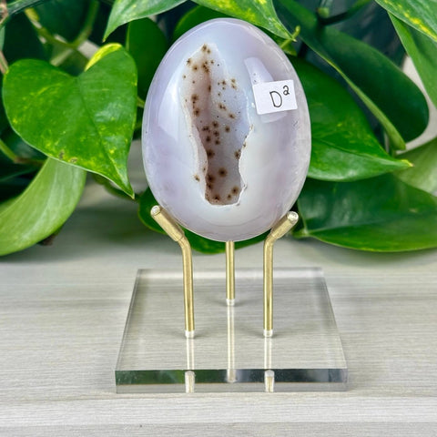 Statement Druzy Agate Egg with Stand D2 30 - Kenna's Crystals from TikTok