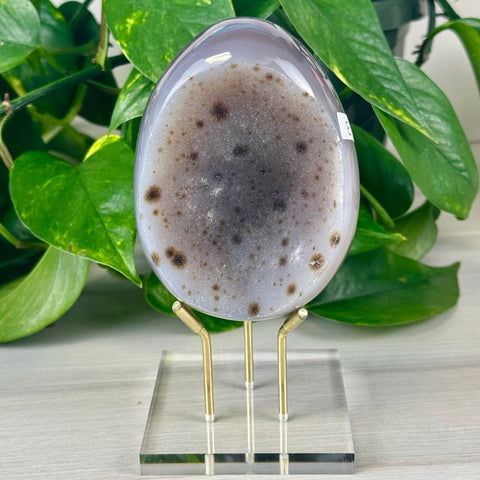 Statement Druzy Agate Egg with Stand E 5 - Kenna's Crystals from TikTok