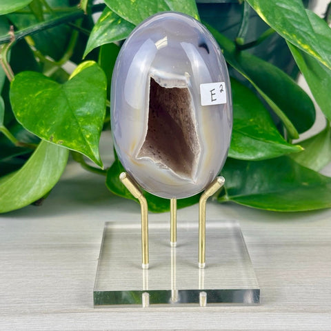 Statement Druzy Agate Egg with Stand E2 31 - Kenna's Crystals from TikTok