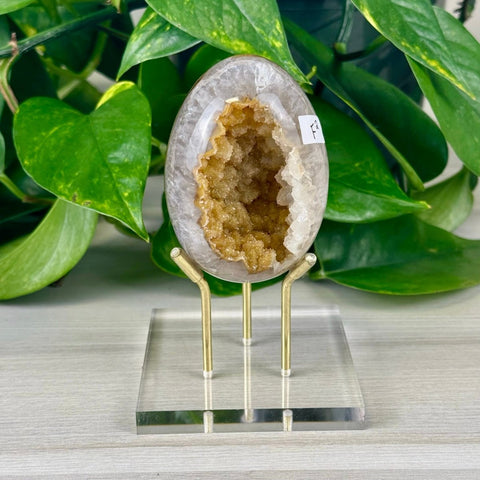 Statement Druzy Agate Egg with Stand F2 32 - Kenna's Crystals from TikTok