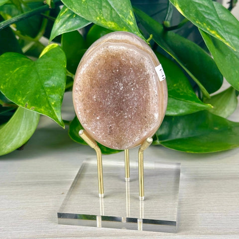 Statement Druzy Agate Egg with Stand I2 35 - Kenna's Crystals from TikTok