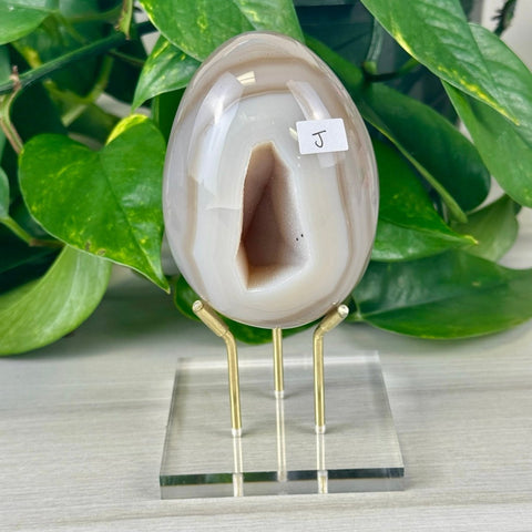 Statement Druzy Agate Egg with Stand J 10 - Kenna's Crystals from TikTok
