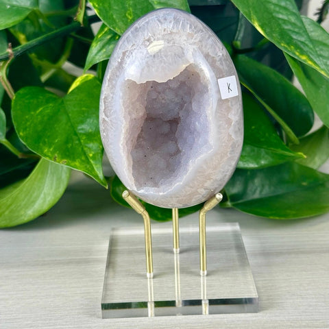 Statement Druzy Agate Egg with Stand K 11 - Kenna's Crystals from TikTok