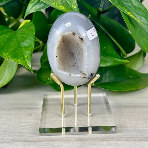 Statement Druzy Agate Egg with Stand L2 38 - Kenna's Crystals from TikTok