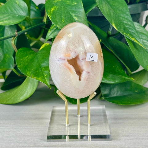 Statement Druzy Agate Egg with Stand M 13 - Kenna's Crystals from TikTok