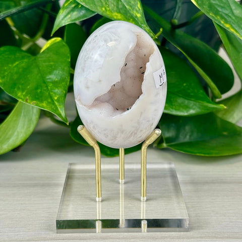 Statement Druzy Agate Egg with Stand M2 39 - Kenna's Crystals from TikTok