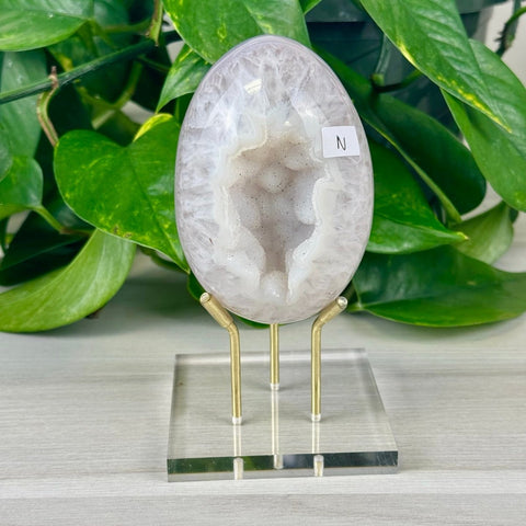 Statement Druzy Agate Egg with Stand N 14 - Kenna's Crystals from TikTok