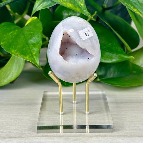Statement Druzy Agate Egg with Stand N2 40 - Kenna's Crystals from TikTok