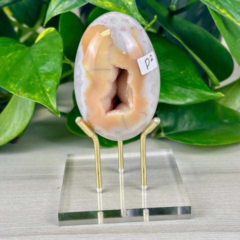 Statement Druzy Agate Egg with Stand P2 42 - Kenna's Crystals from TikTok