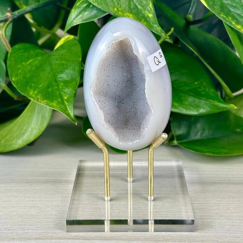 Statement Druzy Agate Egg with Stand Q2 43 - Kenna's Crystals from TikTok