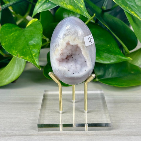 Statement Druzy Agate Egg with Stand R2 44 - Kenna's Crystals from TikTok
