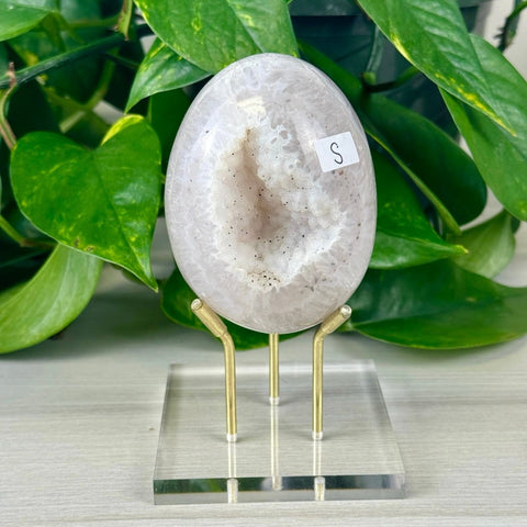 Statement Druzy Agate Egg with Stand S 19 - Kenna's Crystals from TikTok