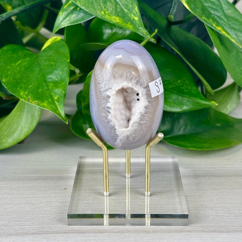 Statement Druzy Agate Egg with Stand S2 45 - Kenna's Crystals from TikTok