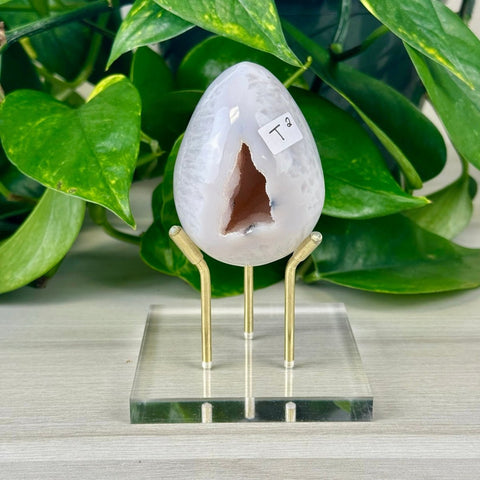Statement Druzy Agate Egg with Stand T2 46 - Kenna's Crystals from TikTok