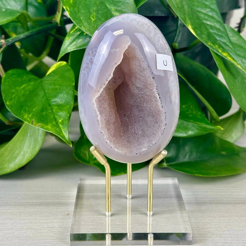 Statement Druzy Agate Egg with Stand U 21 - Kenna's Crystals from TikTok
