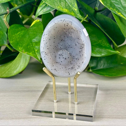 Statement Druzy Agate Egg with Stand V2 48 - Kenna's Crystals from TikTok
