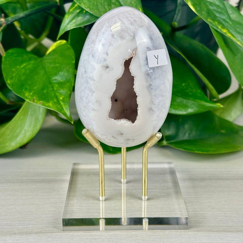 Statement Druzy Agate Egg with Stand Y 25 - Kenna's Crystals from TikTok