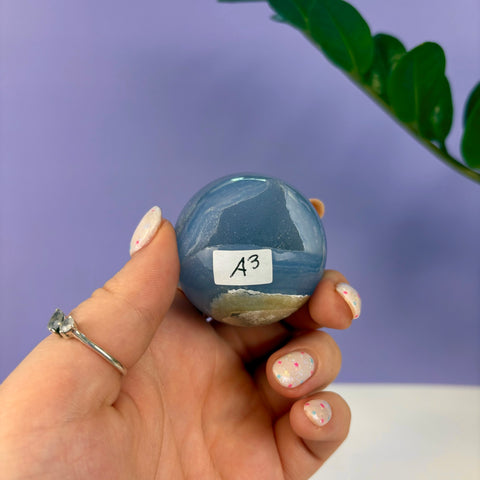 Statement Druzy Blue Lace Agate Sphere