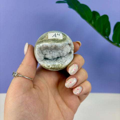 Statement Druzy Blue Lace Agate Sphere