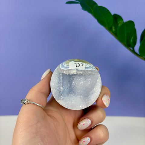 Statement Druzy Blue Lace Agate Sphere