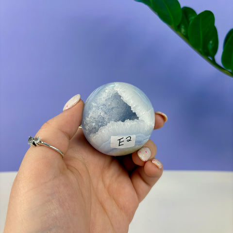 Statement Druzy Blue Lace Agate Sphere