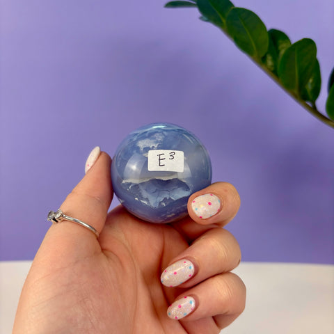 Statement Druzy Blue Lace Agate Sphere