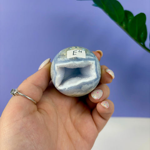 Statement Druzy Blue Lace Agate Sphere