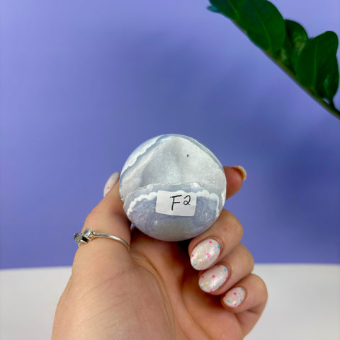 Statement Druzy Blue Lace Agate Sphere
