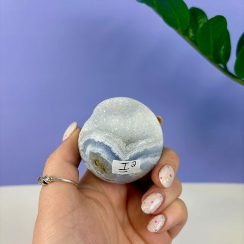 Statement Druzy Blue Lace Agate Sphere