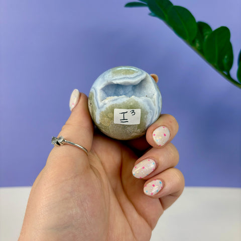 Statement Druzy Blue Lace Agate Sphere