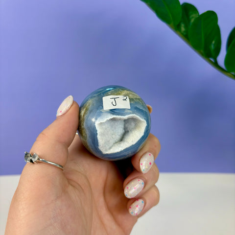 Statement Druzy Blue Lace Agate Sphere