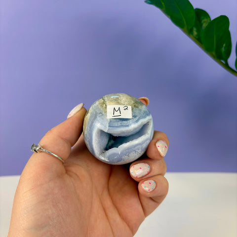 Statement Druzy Blue Lace Agate Sphere