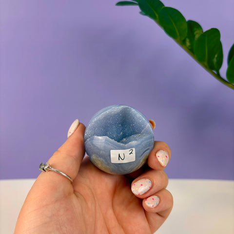 Statement Druzy Blue Lace Agate Sphere