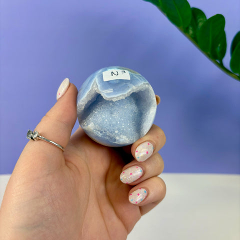 Statement Druzy Blue Lace Agate Sphere