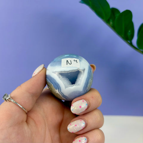 Statement Druzy Blue Lace Agate Sphere