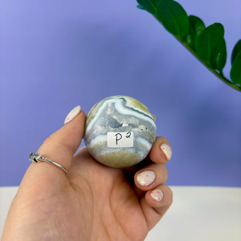 Statement Druzy Blue Lace Agate Sphere
