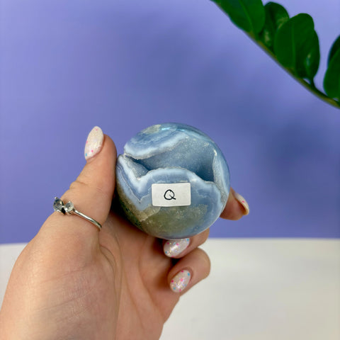 Statement Druzy Blue Lace Agate Sphere