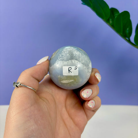 Statement Druzy Blue Lace Agate Sphere
