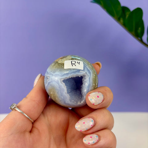 Statement Druzy Blue Lace Agate Sphere