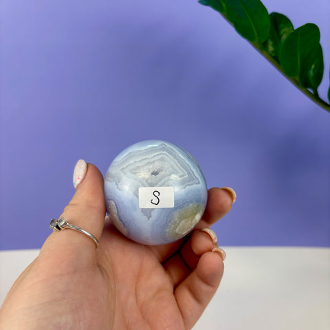 Statement Druzy Blue Lace Agate Sphere