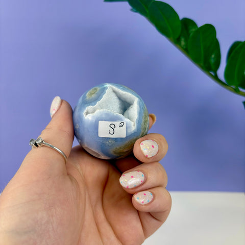 Statement Druzy Blue Lace Agate Sphere