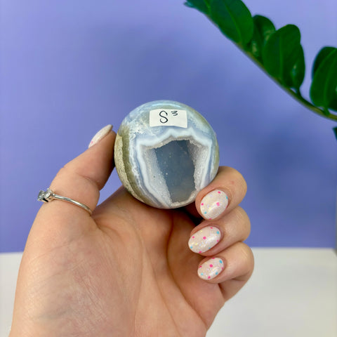 Statement Druzy Blue Lace Agate Sphere