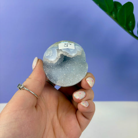 Statement Druzy Blue Lace Agate Sphere