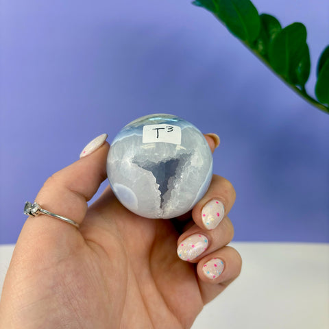 Statement Druzy Blue Lace Agate Sphere